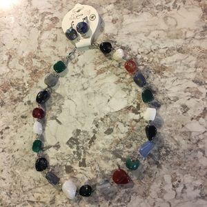 Crystal Stone necklace & earring set